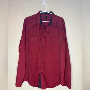 Helix Men's Burgundy Shirt Jacket